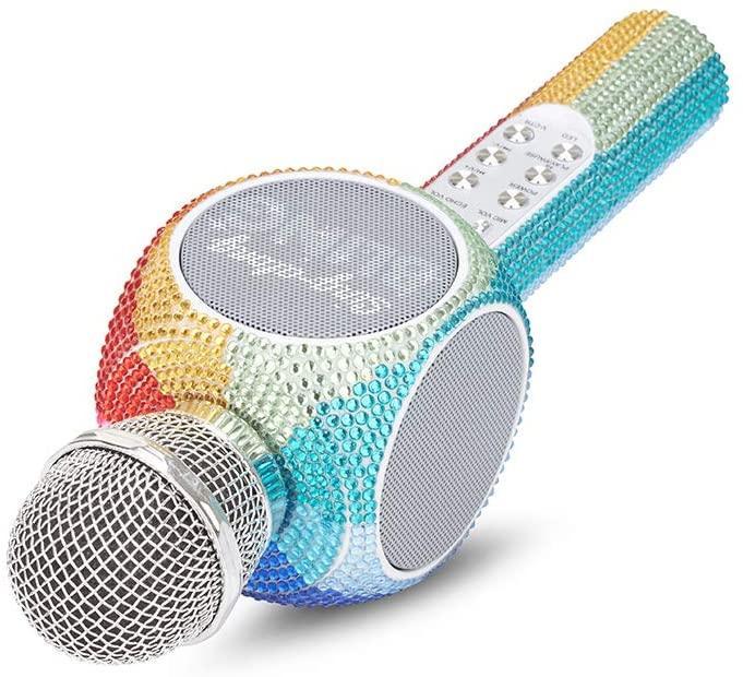 Sing Along Rainbow Bling Karaoke Bluetooth Microphone