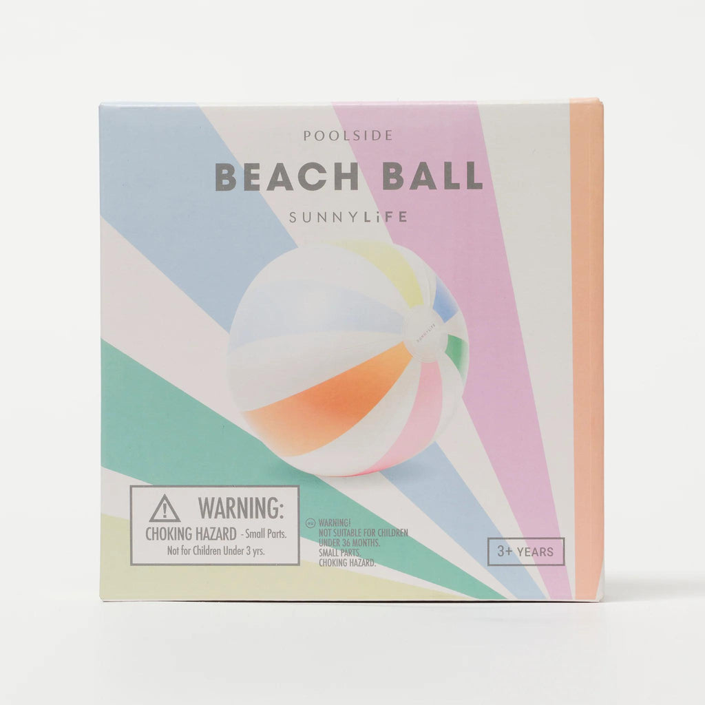 Pastel Gelato Stripped Beach Ball