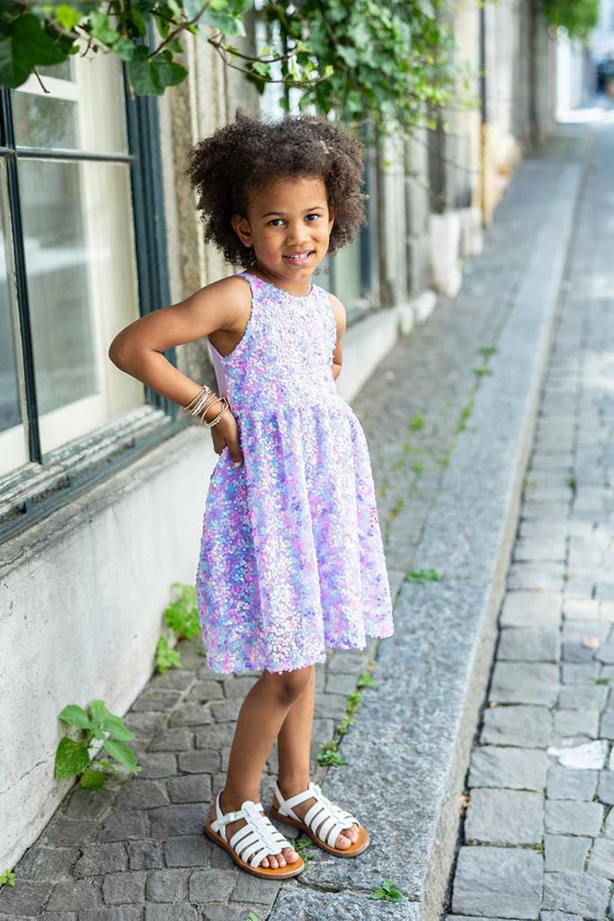 Purple Party Sequin Dress