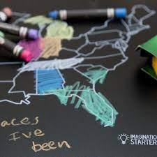 Chalkboard US Map Placemat