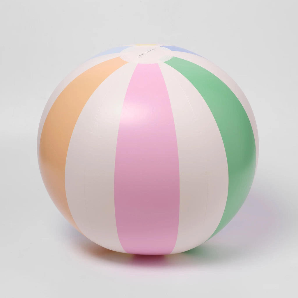 Pastel Gelato Stripped Beach Ball