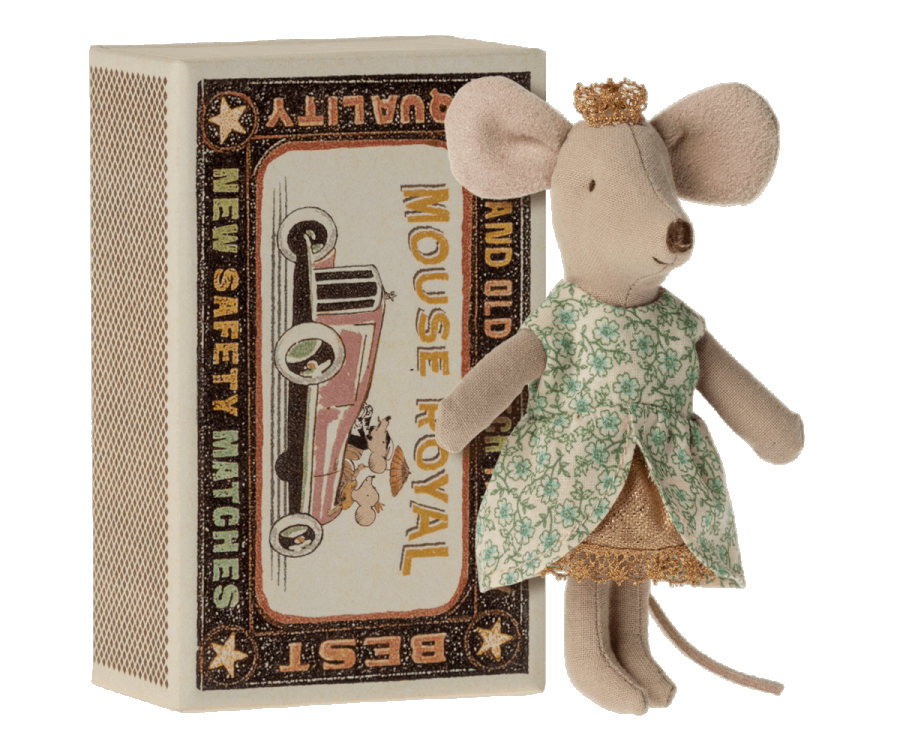 Maileg Princess Mouse, Little Sister In Matchbox