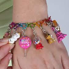 Rainbow Heart Link Bracelet