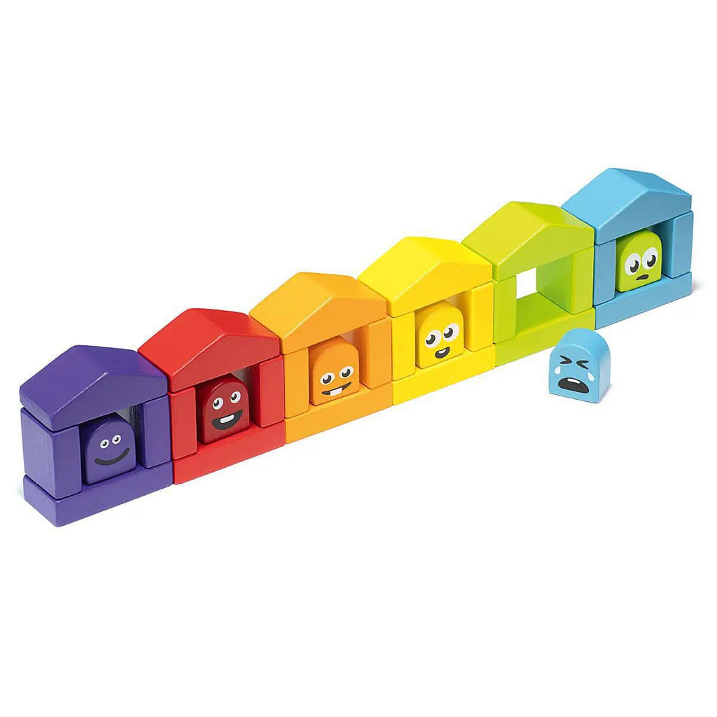 Cubik Colorful Houses Wooden Set