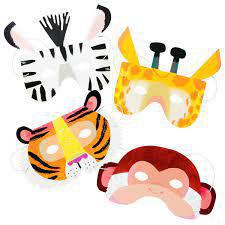 Party Animal Paper Mask Set of 8