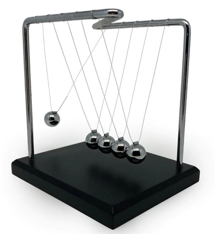 Newton's Cradle with Z Wooden Base